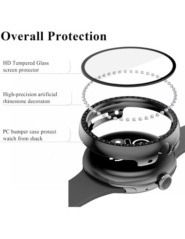 Funda Protectora para Google Pixel Watch 3 45mm Dorado