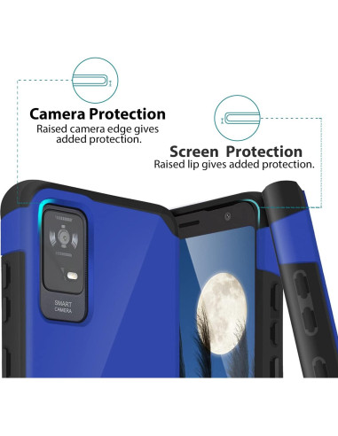 Funda Antigolpes TJS Doble Capa para TCL ION X/V/40 Z - Azul
