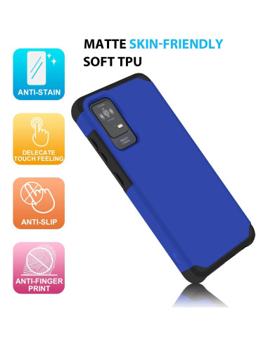 Funda Antigolpes TJS Doble Capa para TCL ION X/V/40 Z - Azul