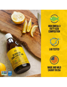 Aceite de Hígado de Bacalao On Target Living 473 ml Limón Orgánico 2