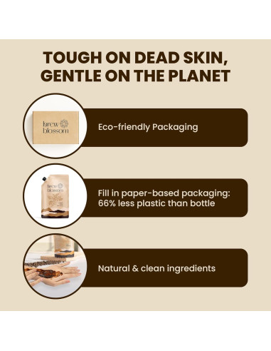 Exfoliante Corporal de Café Orgánico Brew Blossom 227 g - Hidratante