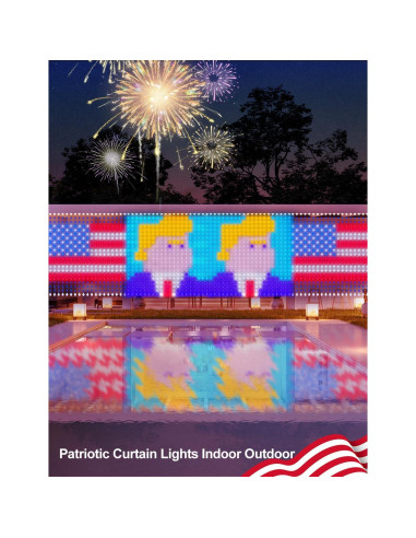 Luces de Cortina Inteligentes Crebricy 2x2m 400 LEDs Multicolor