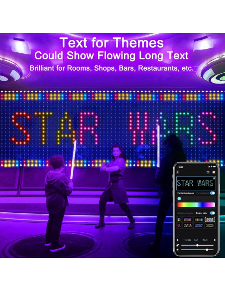 Luces de Cortina Inteligentes Crebricy 2x2m 400 LEDs Multicolor