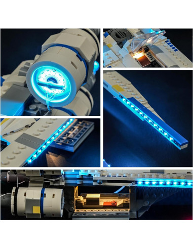 Kit de Luz LED YEABRICKS para 75399 Star Wars U-Wing