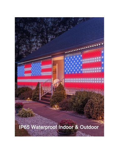 Luces de Cortina Inteligentes Crebricy 2x2m 400 LEDs Multicolor