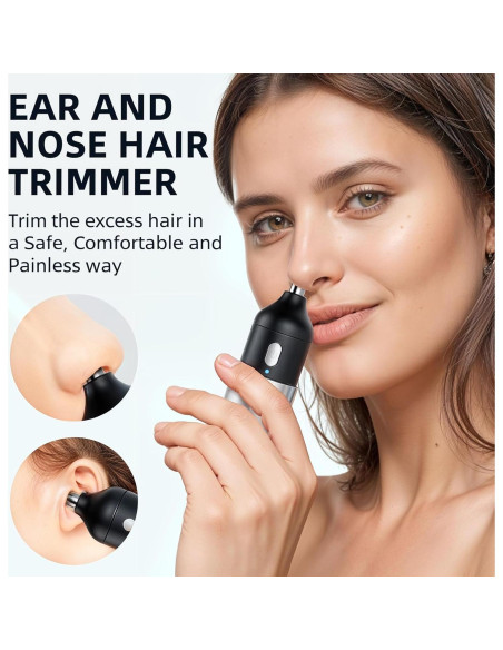 Afeitadora Eléctrica 2 en 1 Nevlive para Vello Facial y Nasal