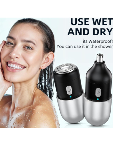 Afeitadora Eléctrica 2 en 1 Nevlive para Vello Facial y Nasal