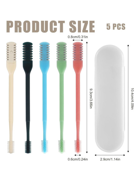 5 Cortadores de Vello Nasal 2-en-1 BOXOB con Estuche