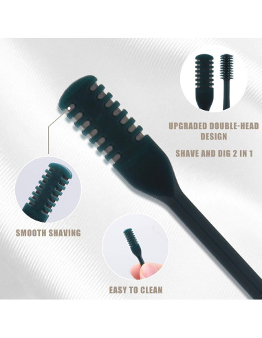 5 Cortadores de Vello Nasal 2-en-1 BOXOB con Estuche