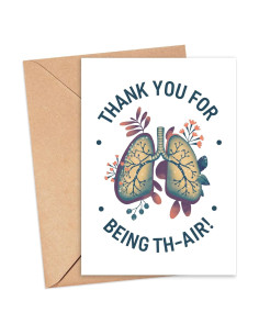 Tarjeta de Agradecimiento para Doctor Neumólogo Lindsay68 - 12.7x17.8cm