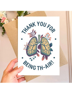 Tarjeta de Agradecimiento para Doctor Neumólogo Lindsay68 - 12.7x17.8cm 2