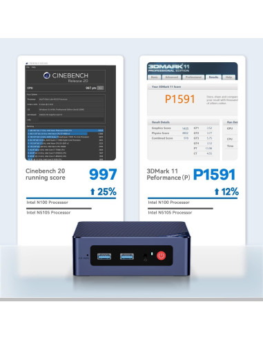 Beelink Mini PC S12, Intel 12 Gen N95, 8GB RAM, 256GB SSD
