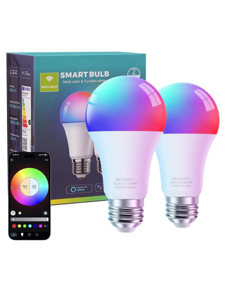 Bombillas LED Inteligentes FRIDEKO HOME RGBTW E26 800LM 2P