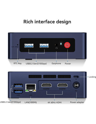 Beelink Mini PC S12, Intel 12 Gen N95, 8GB RAM, 256GB SSD
