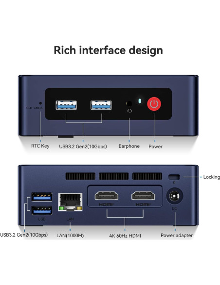 Beelink Mini PC S12, Intel 12 Gen N95, 8GB RAM, 256GB SSD