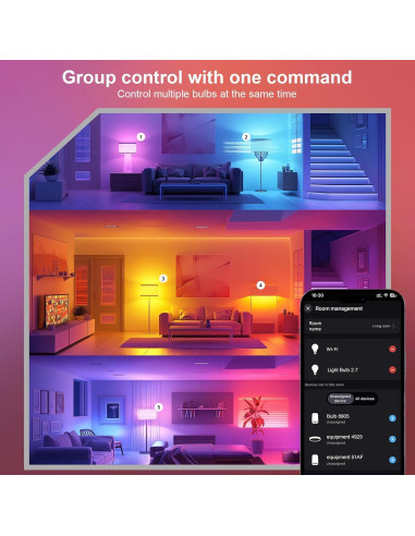 Bombillas LED Inteligentes FRIDEKO HOME RGBTW E26 800LM 2P