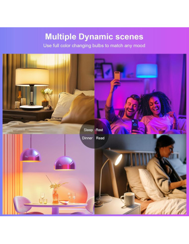 Bombillas LED Inteligentes FRIDEKO HOME RGBTW E26 800LM 2P