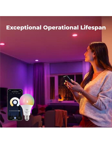 Bombillas Inteligentes Osprey A19 E26 9W RGBWW - Paquete de 4