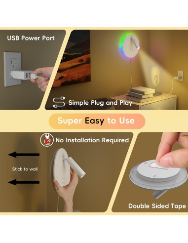 Aplique LED de Pared Ledionova RGB Dimmable con Control Táctil