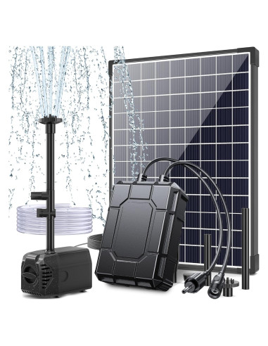 Bomba de Agua Solar POPOSOAP 25W con Batería 2600mAh