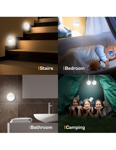 Luz Nocturna LED EverBrite con Sensor de Movimiento RGB - 6 Pzs