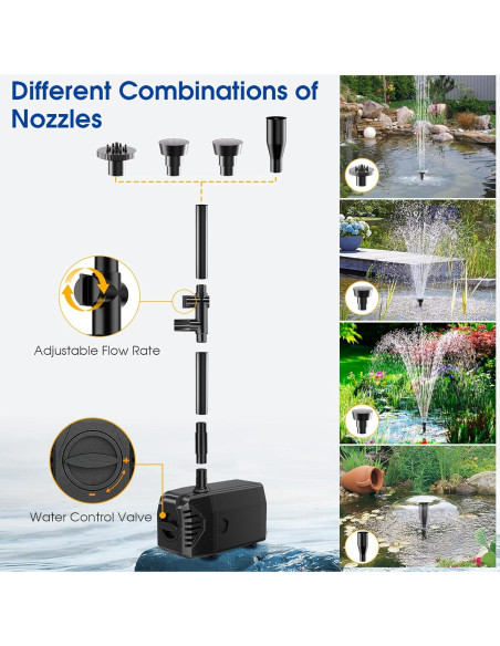 Bomba de Agua Solar POPOSOAP 25W con Batería 2600mAh