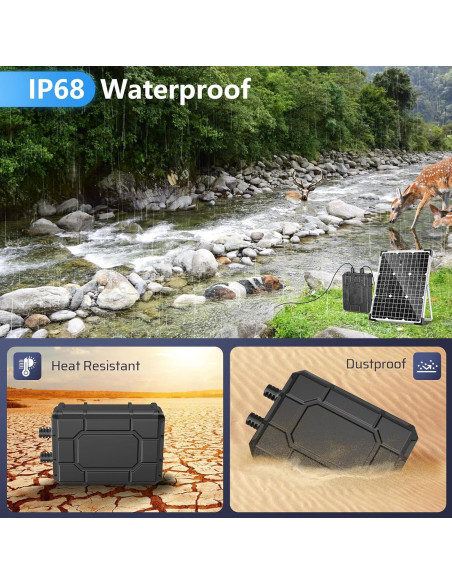 Bomba de Agua Solar POPOSOAP 25W con Batería 2600mAh