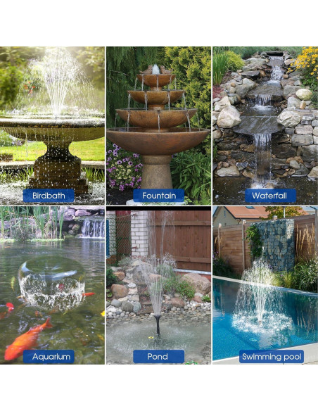 Bomba de Fuente Solar Biling 12W con Filtración y Accesorios