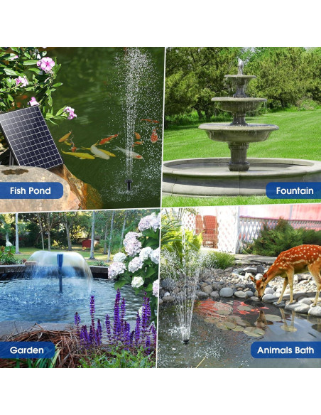 Bomba de Agua Solar POPOSOAP 25W con Batería 2600mAh