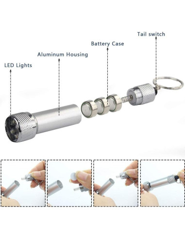 20 Mini Linternas LED Bantoye 6.8 cm para Camping y Fiesta