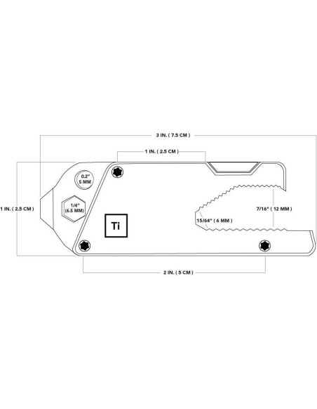 Herramienta Multifuncional de Titanio BIG IDEA DESIGN 7.5cm