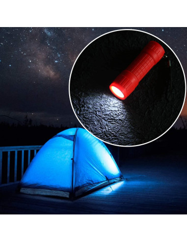 Juego de Linternas Mini Whaply 6 Piezas 9 LED con Pilas