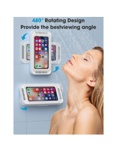 Soporte para Teléfono de Ducha KUNSLUCK IPX6 Rotación 360 2