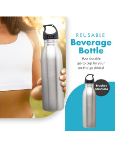 Botella de Agua Acero Inoxidable Simply Green 0.71 L Slim Line 2