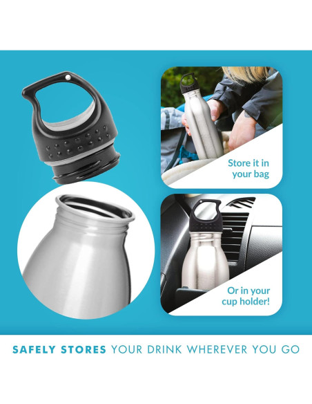 Botella de Agua Acero Inoxidable Simply Green 0.71 L Slim Line