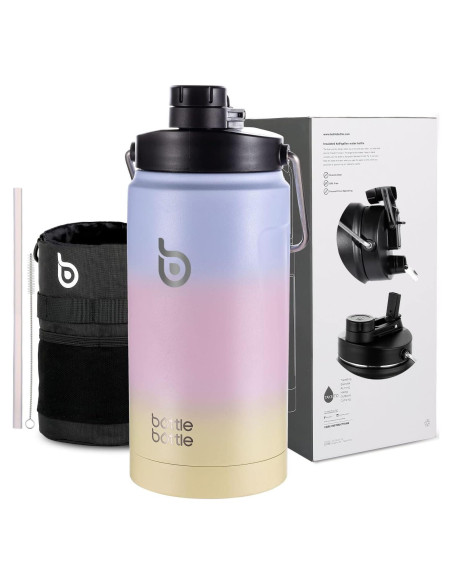 Botella de Agua Aislada 1.81L BOTELLA BOTELLA con Pajilla Botella de Agua Aislada 1.81L BOTELLA BOTELLA con Pajilla