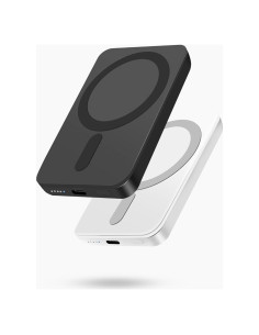 Cargador Portátil Inalámbrico Miady 5000mAh MagSafe Negro/Blanco