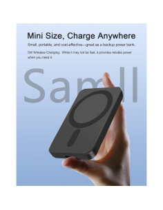 Cargador Portátil Inalámbrico Miady 5000mAh MagSafe Negro/Blanco 2