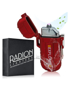 Encendedor Eléctrico Doble Arco Radion Rojo Recargable USB
