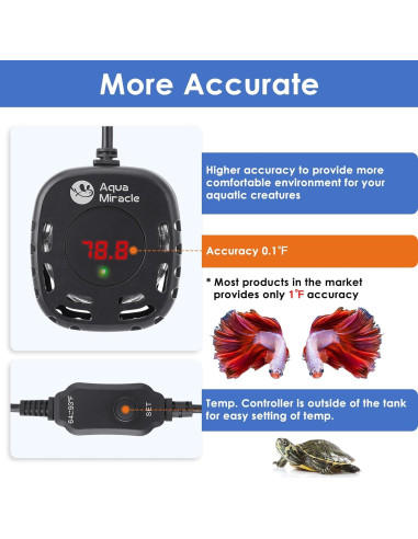 Calentador de Acuario 150W AquaMiracle Compacto Digital LED