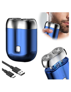 Afeitadora Eléctrica Compacta SHAVEROR Doble Cabezal USB
