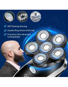 Afeitadora eléctrica multifuncional YHAYHO para cabeza calva 2