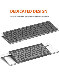 Soporte Elevador Ergonómico para Teclado Richboom Acrílico Transparente 2