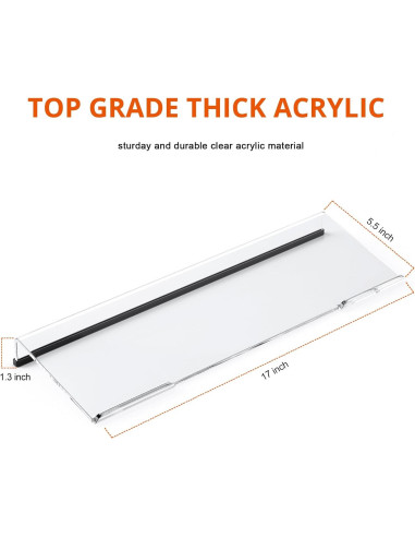 Soporte Elevador Ergonómico para Teclado Richboom Acrílico Transparente