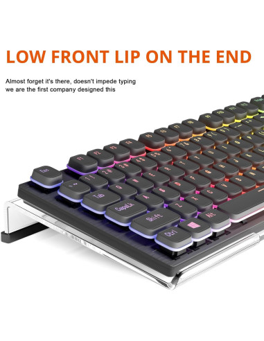Soporte Elevador Ergonómico para Teclado Richboom Acrílico Transparente