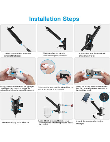 Soporte de Montaje en Poste HOLACA para Ring y Spotlight Cam