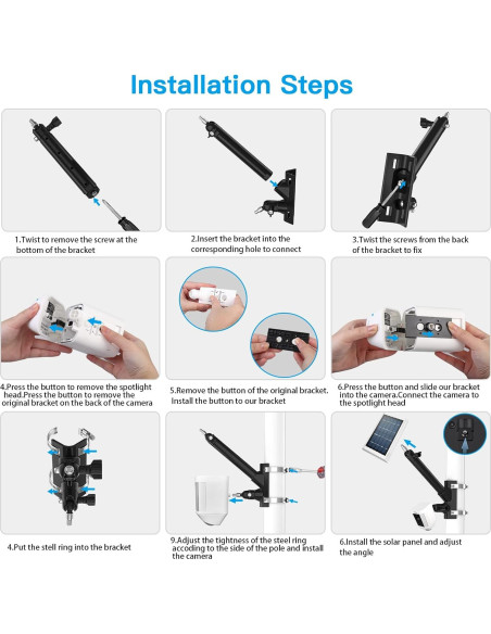 Soporte de Montaje en Poste HOLACA para Ring y Spotlight Cam