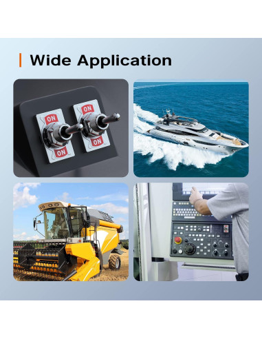 Interruptor de palanca DPDT Joinfworld 12V 30A impermeable - 4 piezas