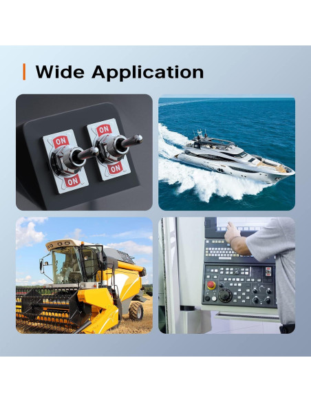 Interruptor de palanca DPDT Joinfworld 12V 30A impermeable - 4 piezas