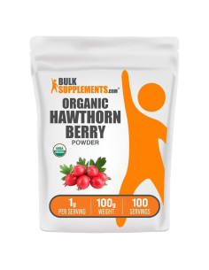 Polvo de Baya de Espino Orgánico BulkSupplements 100g Vegano